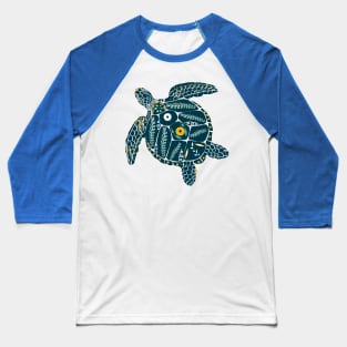 Tribal Sea Turtle Baseball T-Shirt